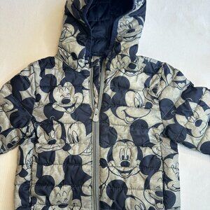 Baby Gap Disney Mickey Mouse Upcycled Lightweight Puffer Jacket Size 12-18M